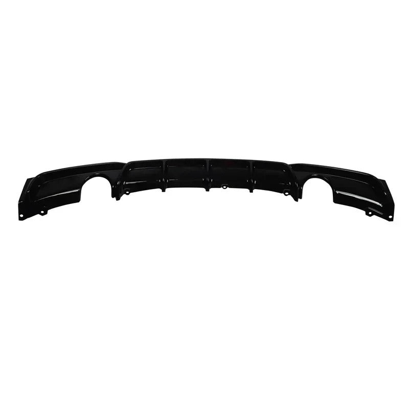 MagicKit Gloss Black Rear Bumper Diffuser for BMW F30 M-Sport (2012-2018) – Dual Exhaust Style - Delicate Leather
