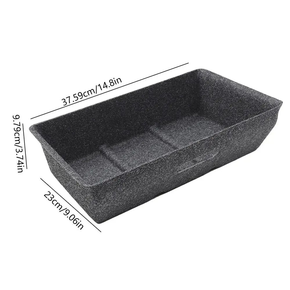 Tesla Model Y Under-Seat Storage Box – Hidden Drawer Organizer for Extra Space - Delicate Leather