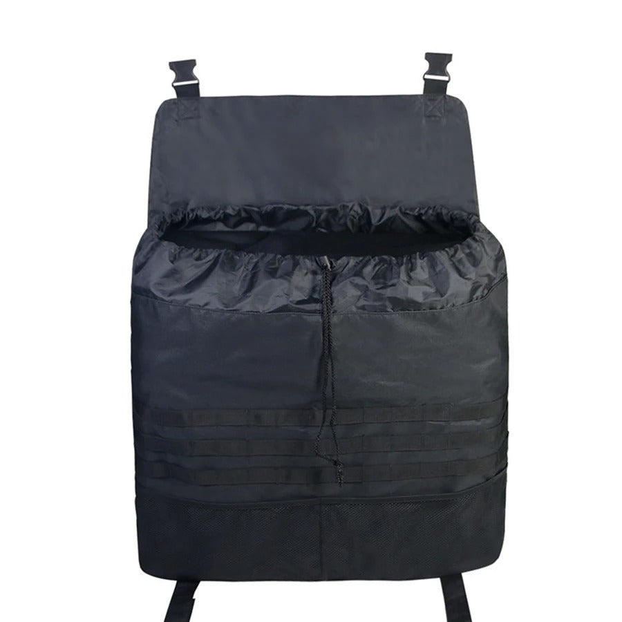 Black Khaki Large-Capacity Spare Tire Storage Bag – SUV Trunk Organizer for Outdoor Off-Road Gear - Delicate Leather