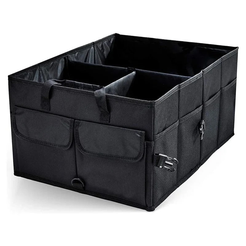 Large Capacity Collapsible Car Trunk Organizer – Durable 600D Oxford Cargo Storage Box - Delicate Leather