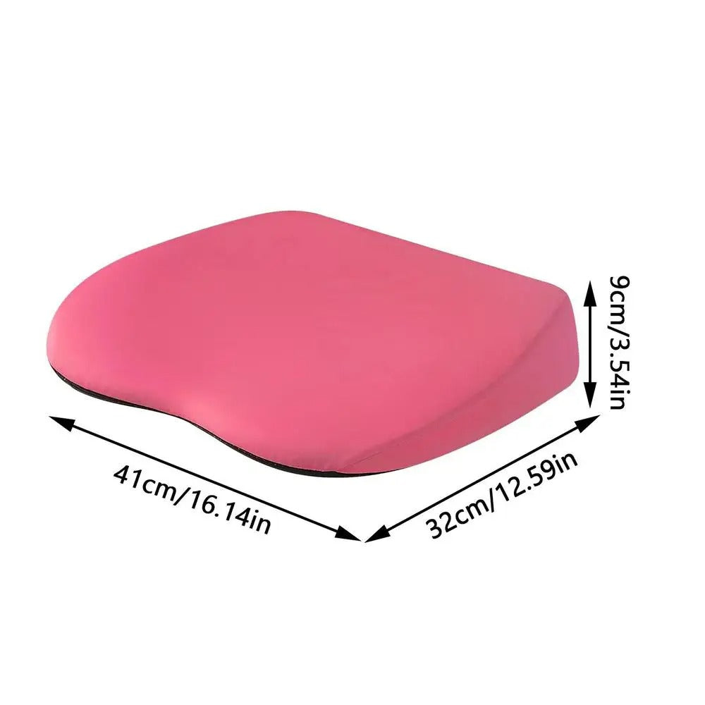 Rebound Memory Foam Car Booster Cushion – Anti-Skid Seat Pad for Comfort and Driving Safety - Delicate Leather