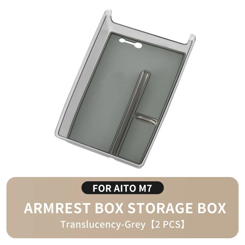 Centre Console Armrest Storage Box Tray – For SERES 7 & Huawei Aito M7 - Delicate Leather