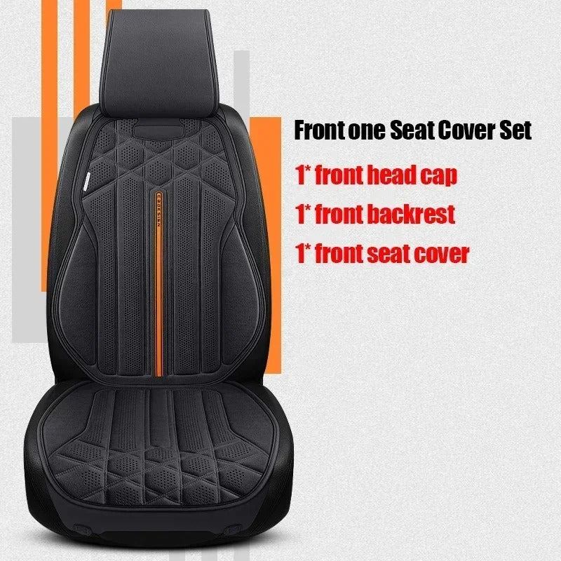 Universal Soft Suede Car Seat Cover - Breathable, Anti-Slip Driver's Support Cushion - Delicate Leather