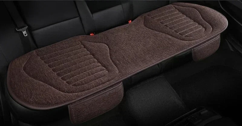 Universal Flax Car Seat Covers – Breathable Four-Season Linen Seat Protectors | Anti-Slip, Eco-Friendly, Semi-Wrap Design for Cars, SUVs, MPVs - Delicate Leather
