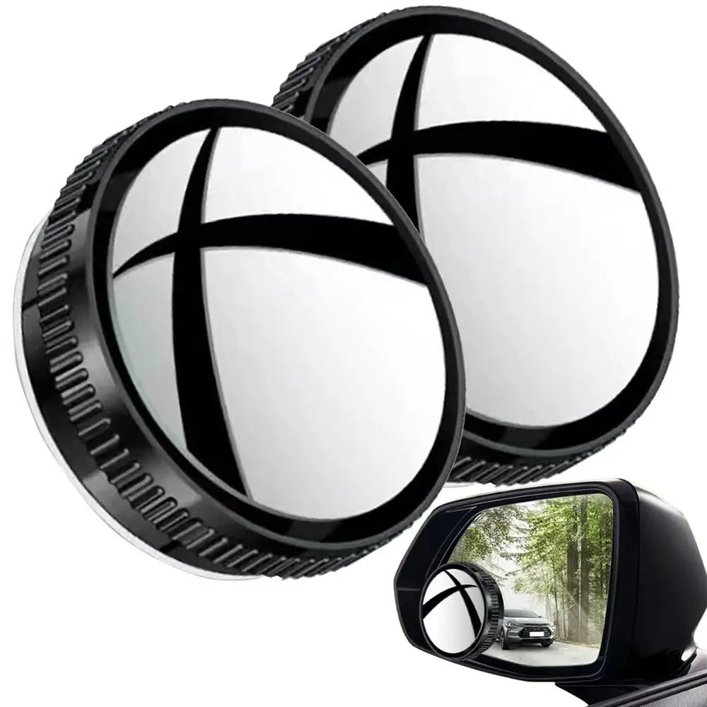 360° Car Blindspot Mirror – High-Definition Wide-Angle Rear View with Suction Cup - Delicate Leather