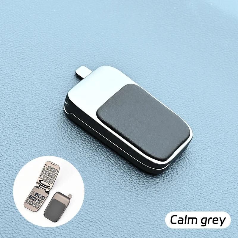 Metal Double Number Temporary Parking Plate – Concealed Clamshell Design - Delicate Leather