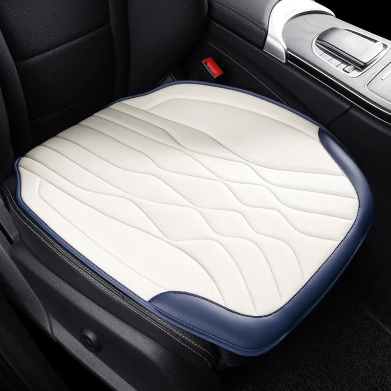 Summer Cool Ice Silk Car Seat Covers - Universal, Breathable, Non-Slip Front and Rear Cushion Set with Backrest - Delicate Leather