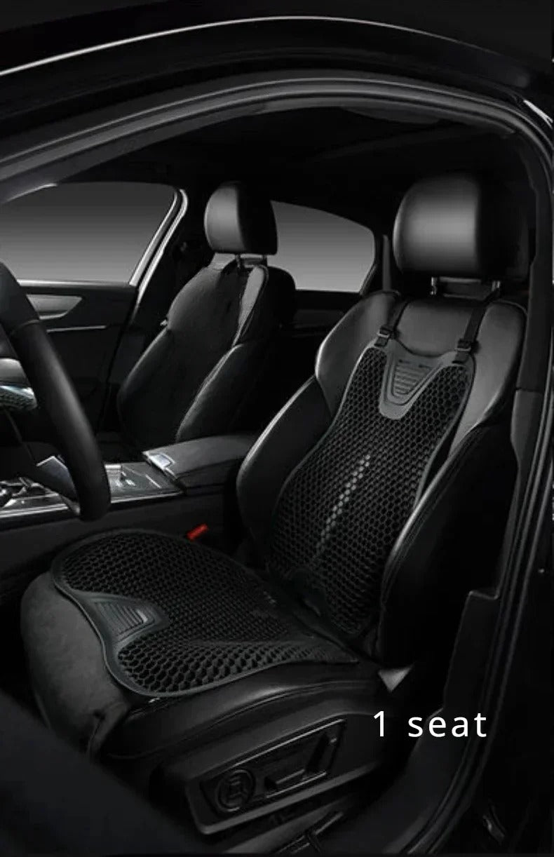 Universal Summer Car Seat Cushion – Breathable Cooling Seat & Backrest Pad | Car Interior Seat Protector - Delicate Leather