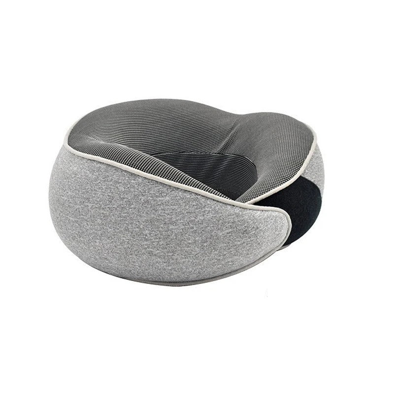 Portable U-Shaped Memory Foam Neck Pillow – Cervical Support for Travel, Noon Breaks, and Camping - Delicate Leather