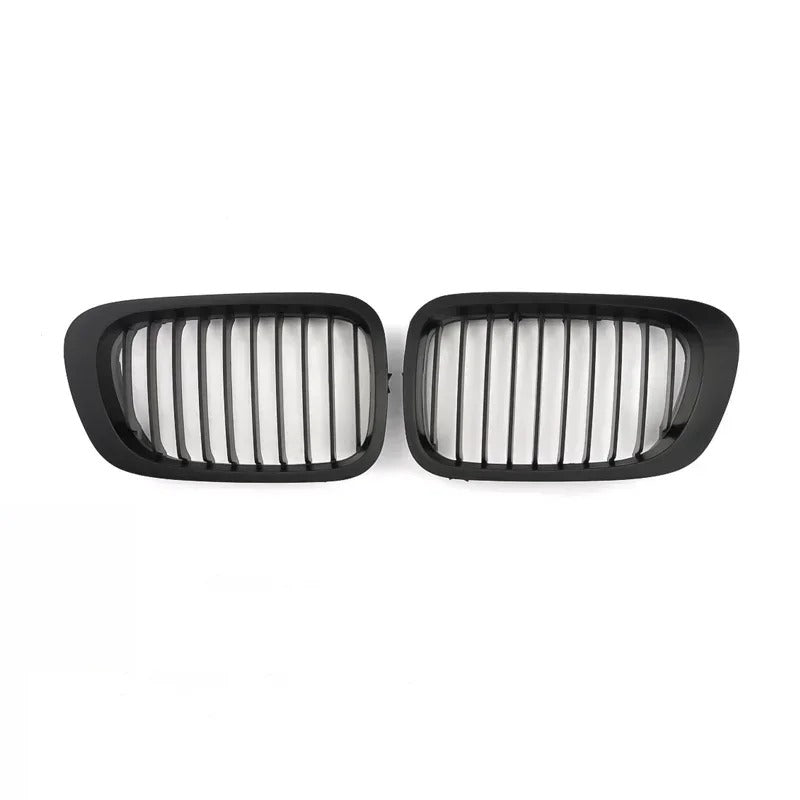 MagicKit Matte Black Kidney Grilles for BMW 3-Series E46 Coupe (1999-2003 Pre-facelift) - Delicate Leather