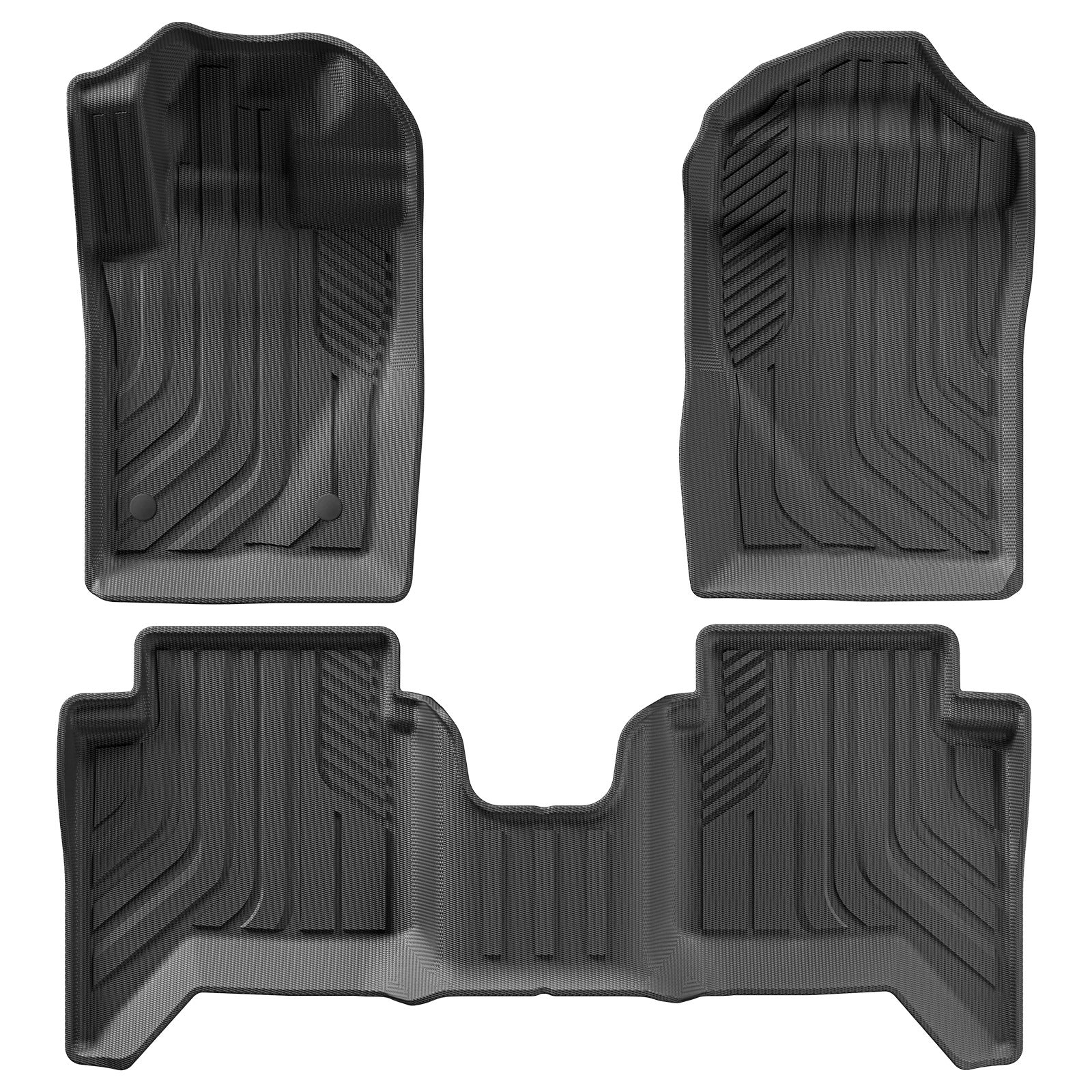 TPE 3D Car Floor Mats for Ford Ranger (2023-2024) - 3PCS/SET, All-Weather Auto Accessories - Delicate Leather