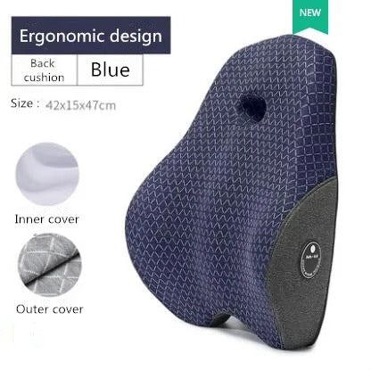 Memory Foam Cushion Set – Lumbar Support and Orthopedic Pillow for Improved Posture and Pain Relief - Delicate Leather