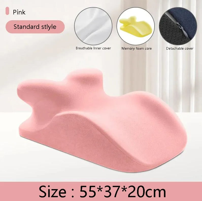 Multifunctional Prone Sleeping Pillow – Memory Foam Bed Cushion for Adults - Delicate Leather