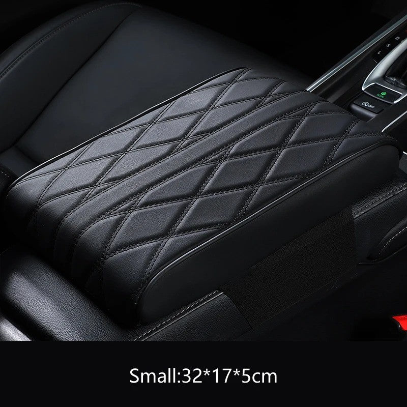 Universal Leather Memory Foam Car Armrest Height Pad – Protective Cushion for Auto Center Console Support
