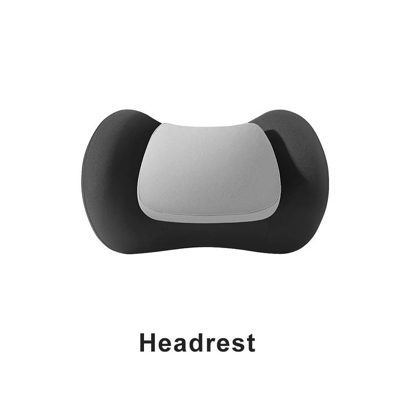 Universal Car Headrest & Lumbar Support Pillow – Memory Foam Neck & Back Cushion - Delicate Leather