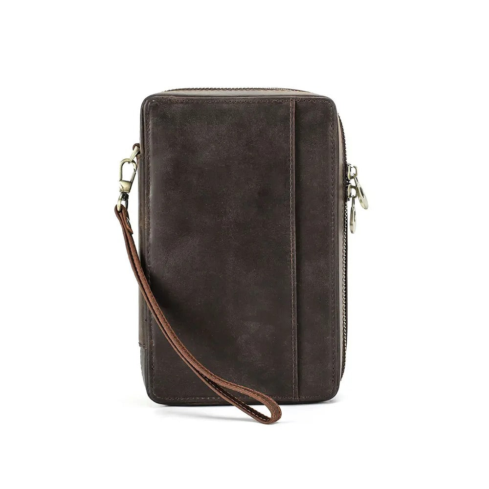 Genuine Leather Cigar Travel Case Holder – Portable Lighter & Cutter Pocket Humidor Gift Set