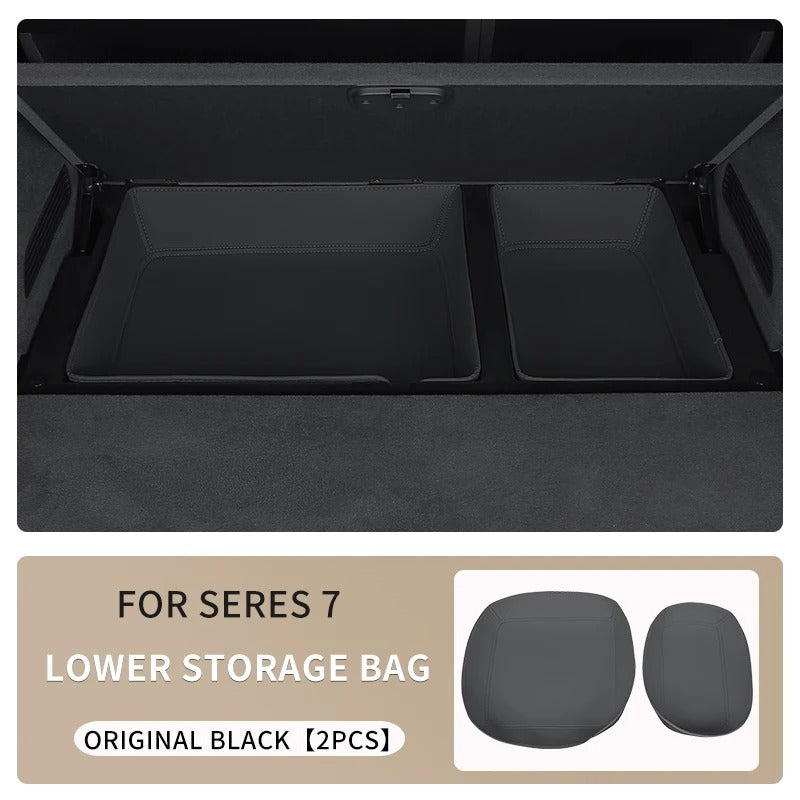 Lower Trunk Storage Bag – PU Leather Silent Pocket for SERES 7 & Huawei AITO M7 - Delicate Leather