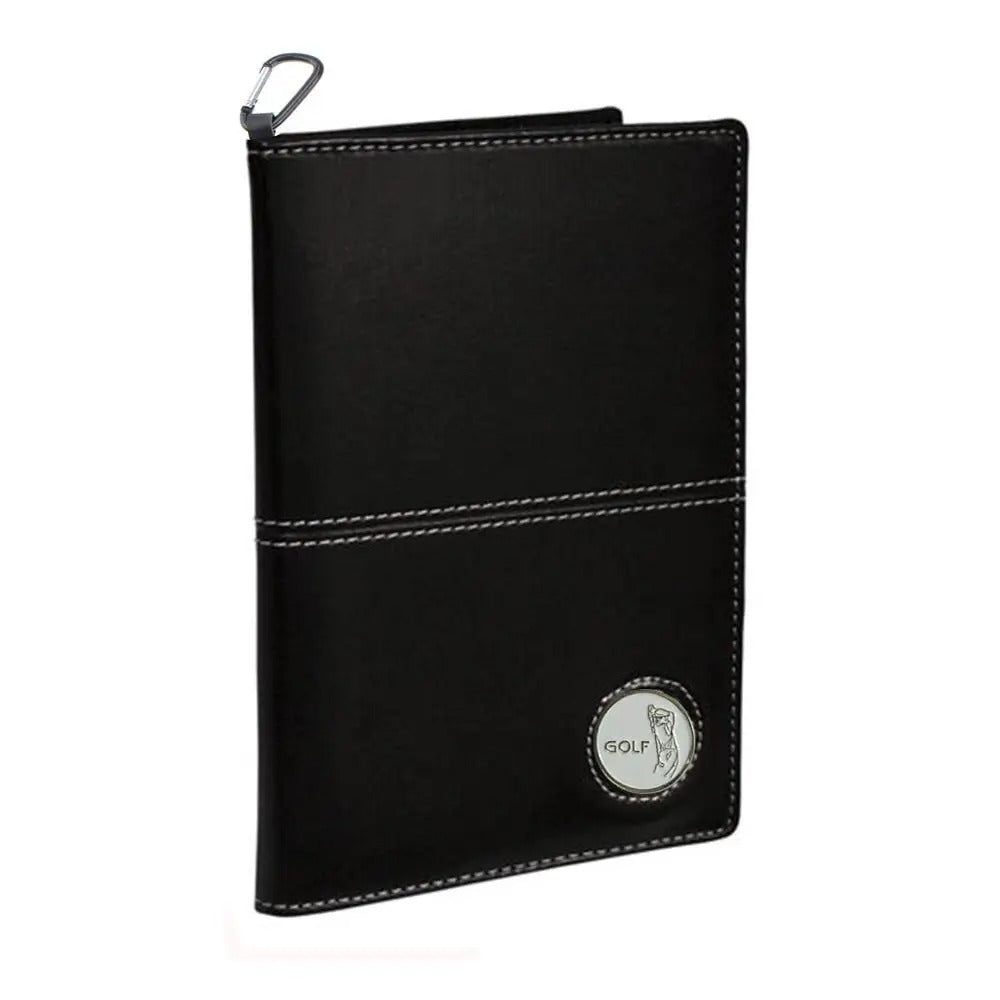 Deluxe PU Leather Golf Scorecard Holder – Includes Golf Marker & Hook - Delicate Leather