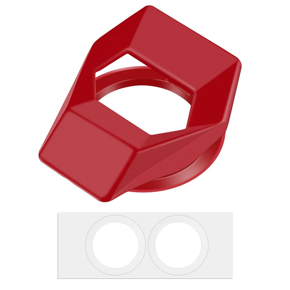 Universal Engine Start Button Cover – Stylish Metal Ignition Protector - Delicate Leather