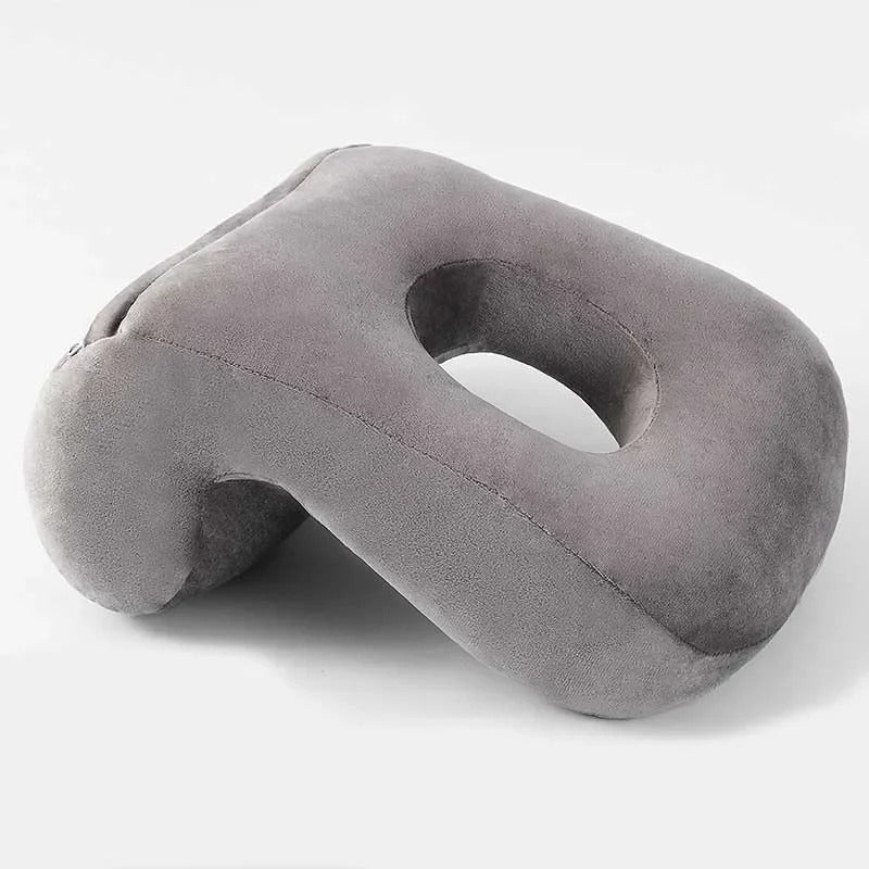 Multifunctional U-Shaped Neck Stretcher Pillow – Memory Foam Cushion for Office Naps and Back Support - Delicate Leather