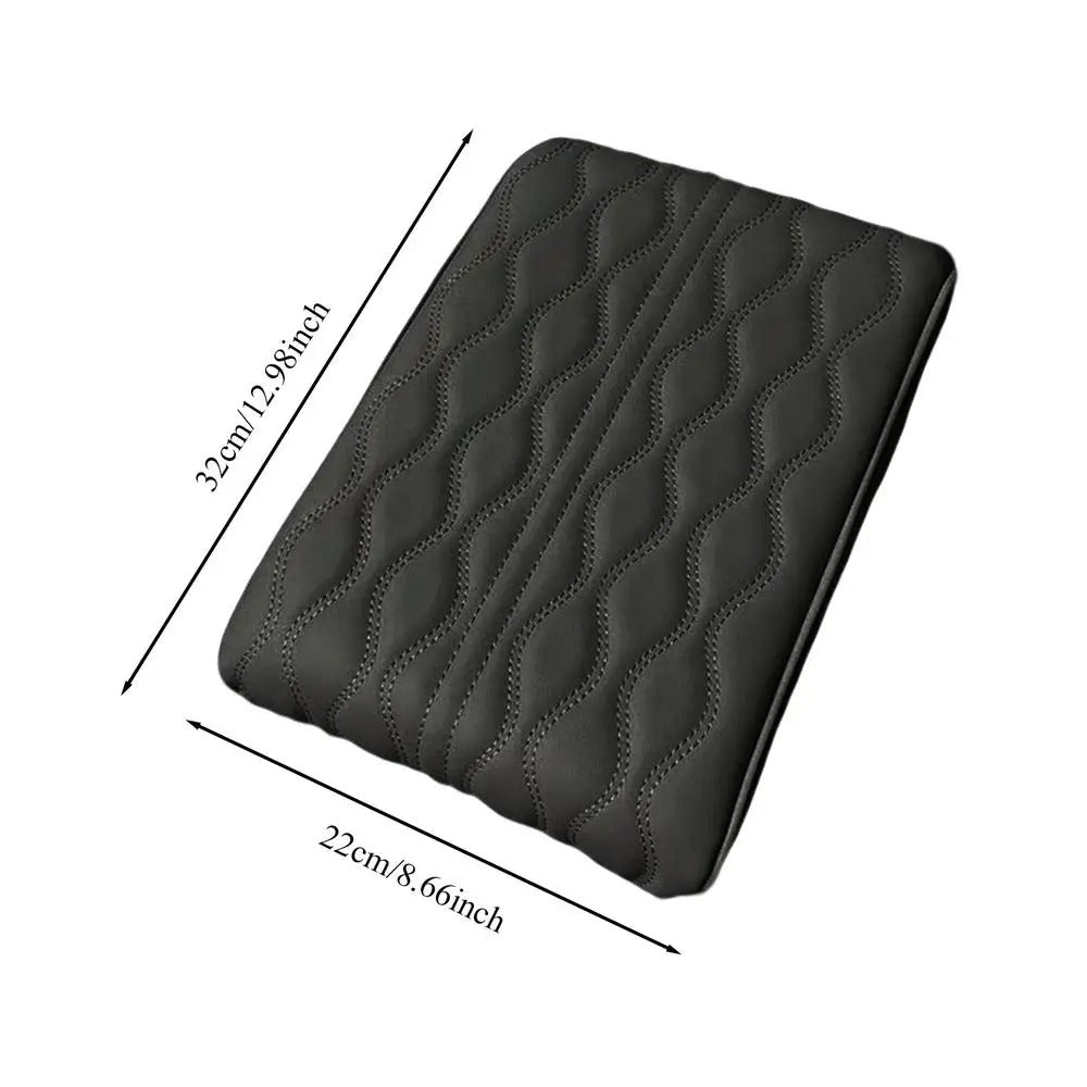 Car Armrest Cushion Cover – Waterproof PU Leather Armrest Pad with Memory Foam for Comfort and Protection - Delicate Leather