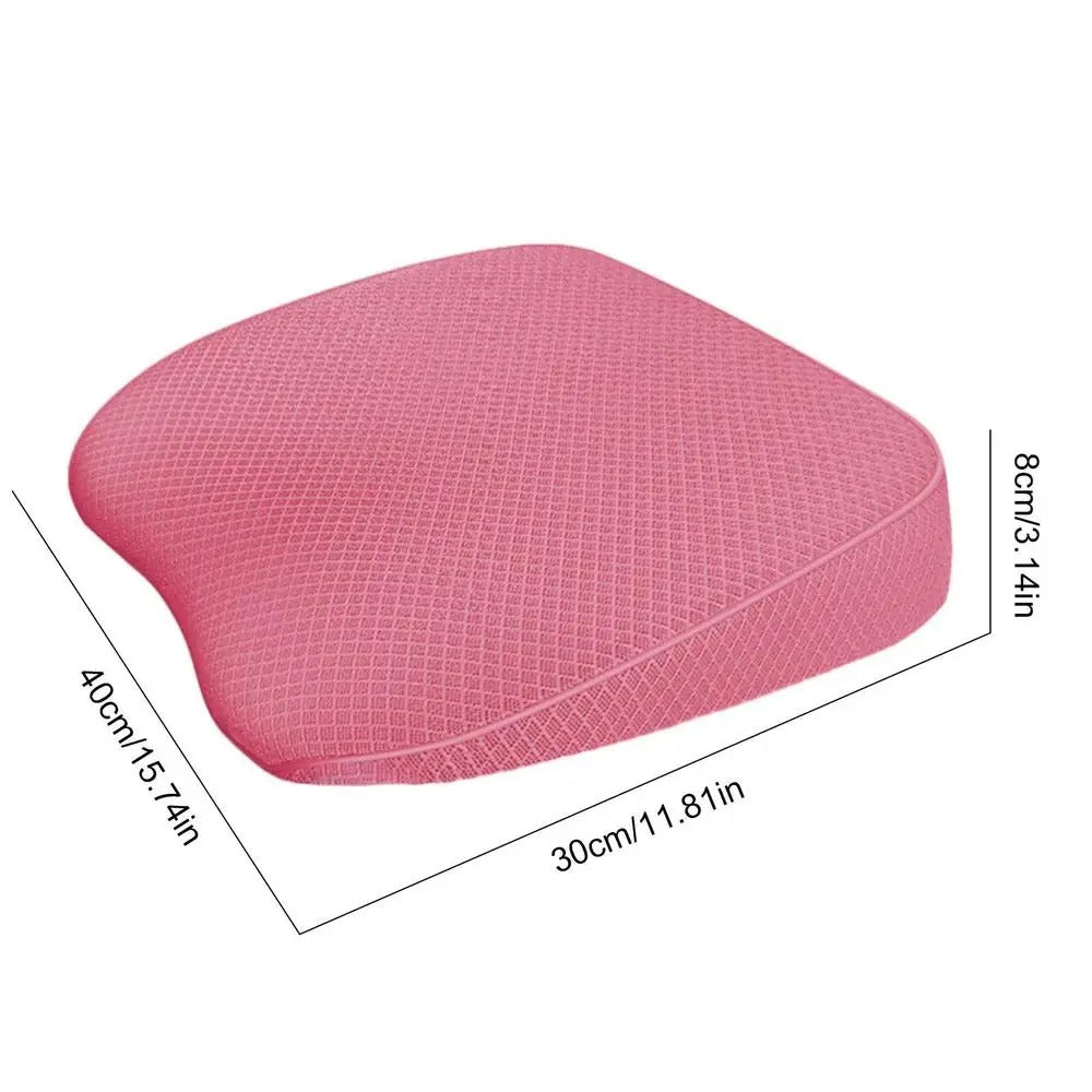 Portable Car Booster Seat Cushion – Heightening Mat with Lumbar Support for Improved Visibility and Fatigue Relief