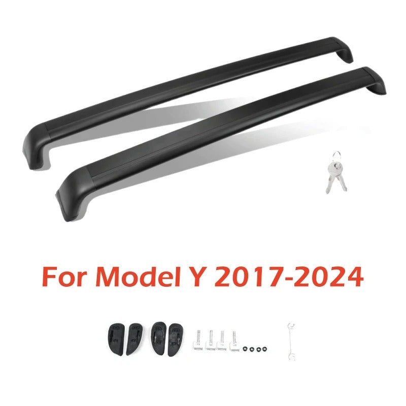 2024 Lockable Roof Rack Cross Bars for Tesla Model 3 & Model Y (2017-2024) - Antitheft Luggage Carrier