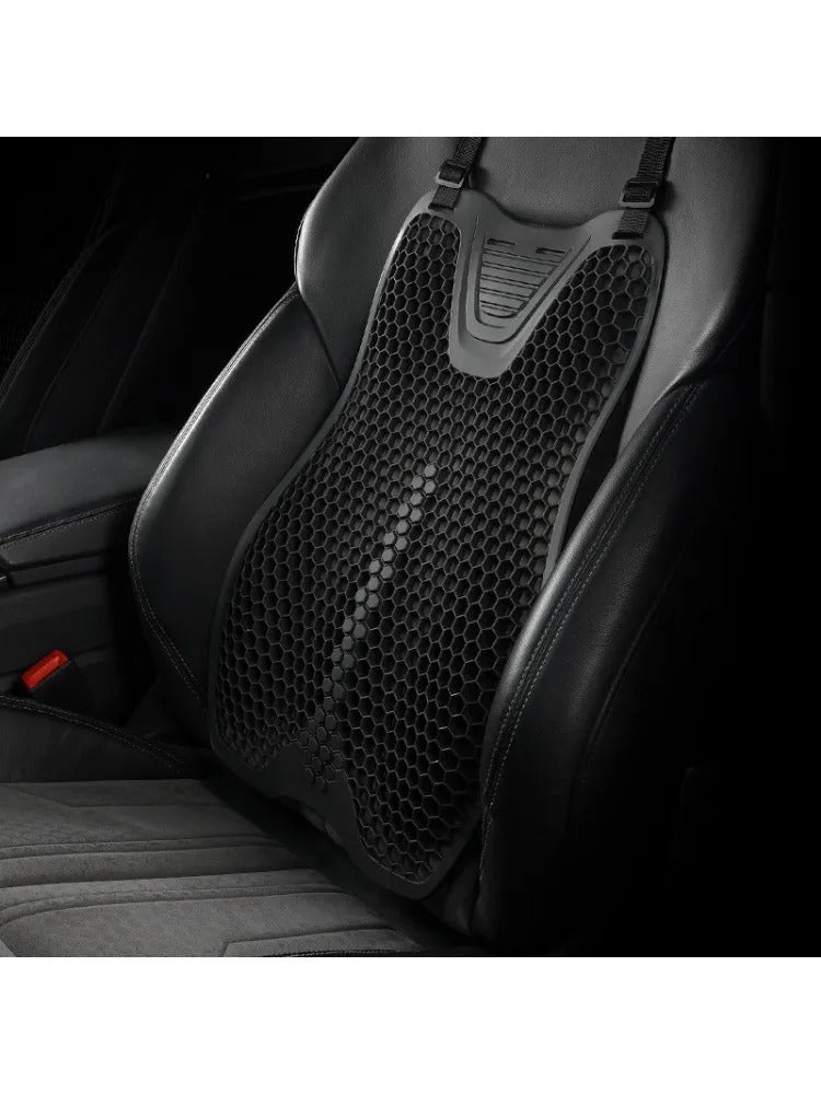 Memory Foam Car Seat Cushion – Universal Breathable Gel Pad for Travel, Office, and Summer Comfort - Delicate Leather