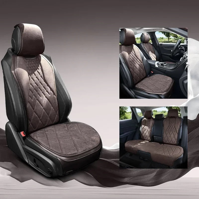 Universal Car Seat Cover – Four-Season Breathable Saddle Pad for Car Seat Protection - Delicate Leather