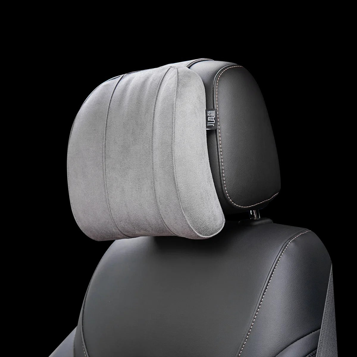 Car Headrest Pillow – Suede Fabric Memory Foam Neck Support for Comfort