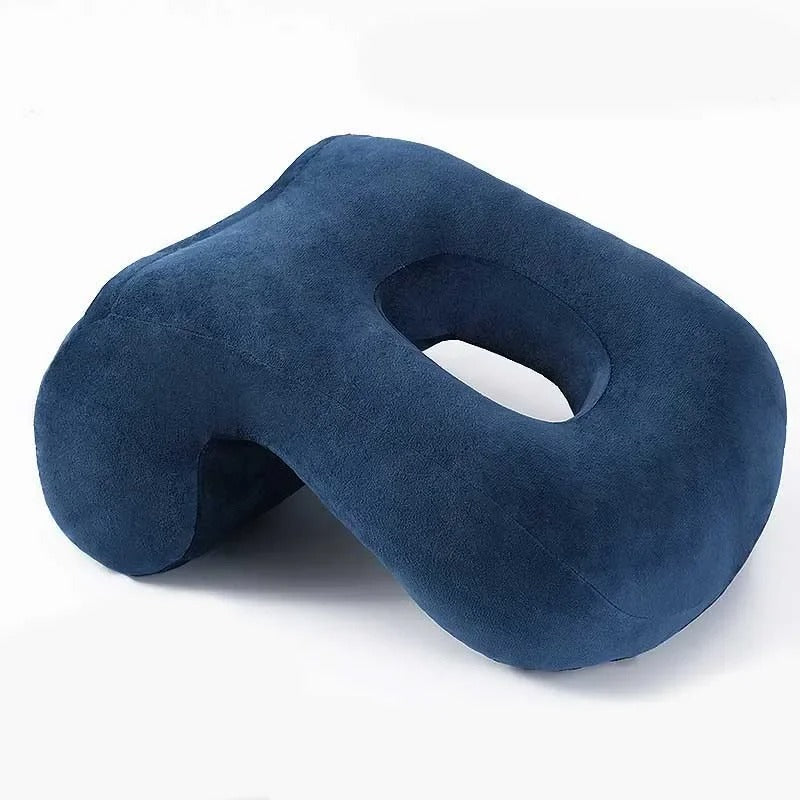 Multifunctional U-Shaped Neck Stretcher Pillow – Memory Foam Cushion for Office Naps and Back Support - Delicate Leather