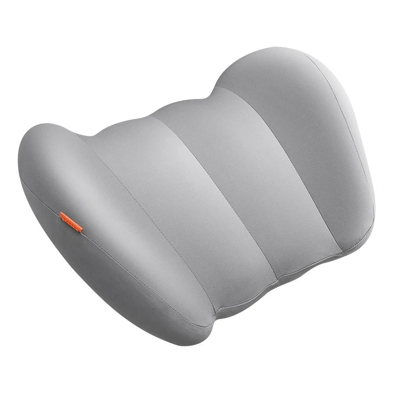 Car Headrest and Waist Pillow – 3D Memory Foam Neck and Lumbar Support Cushion - Delicate Leather