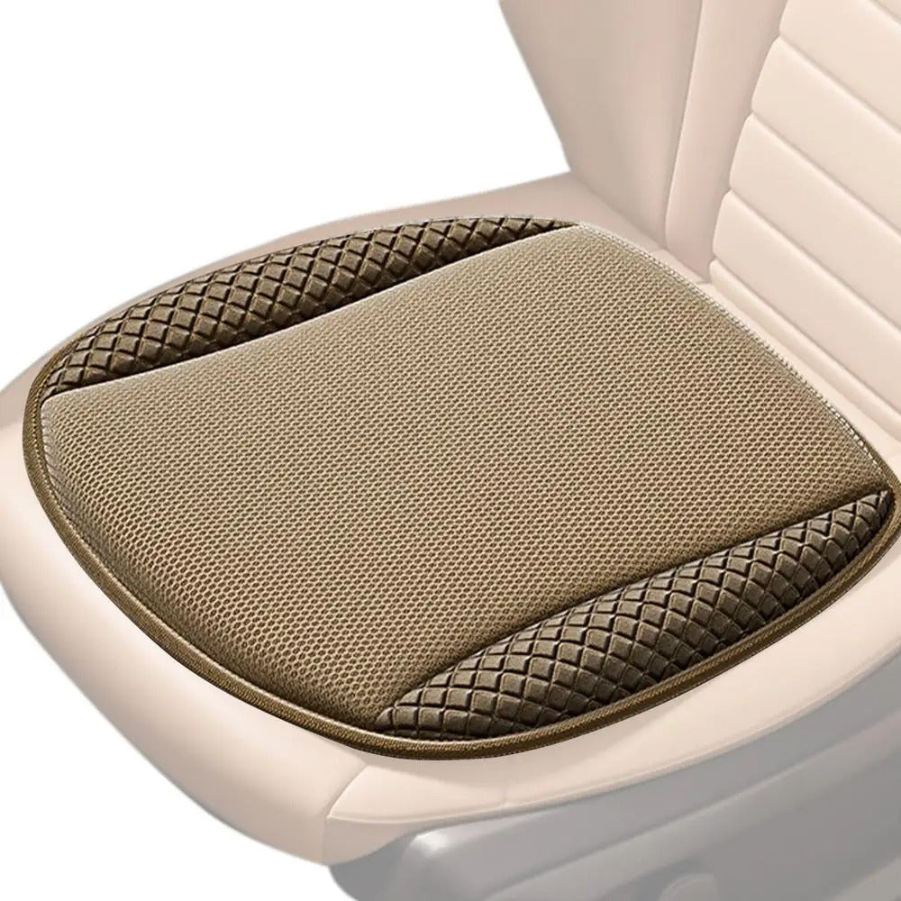 USB Cooling Seat Cushion – Ventilated Ice Silk Cover with 5 Fans & Adjustable 3-Speed Control - Delicate Leather