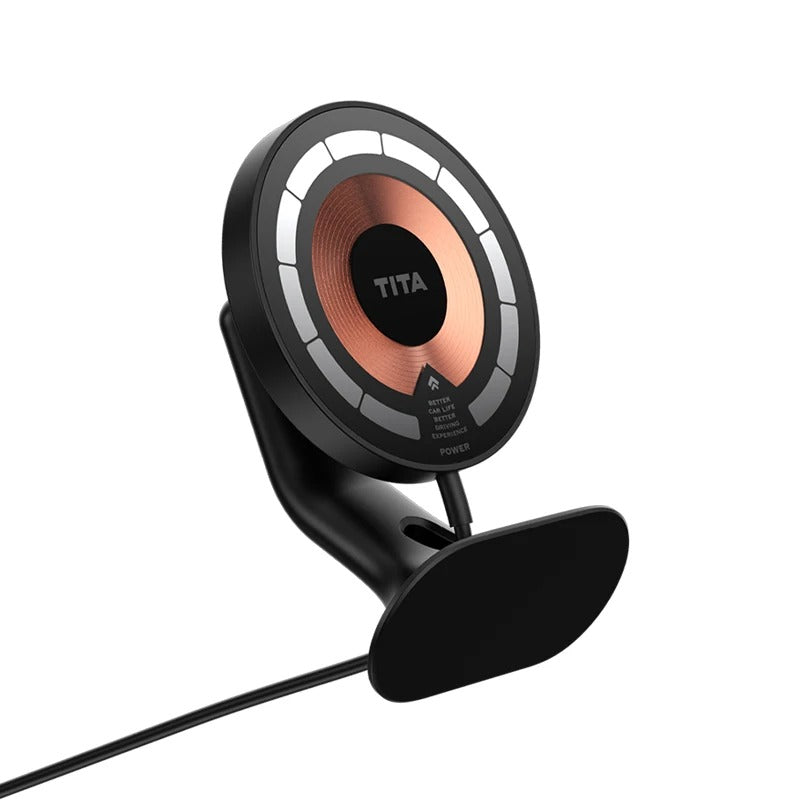 Steering Wheel Magnetic Wireless Phone Holder – Tesla Model 3/Y/S/X - Delicate Leather