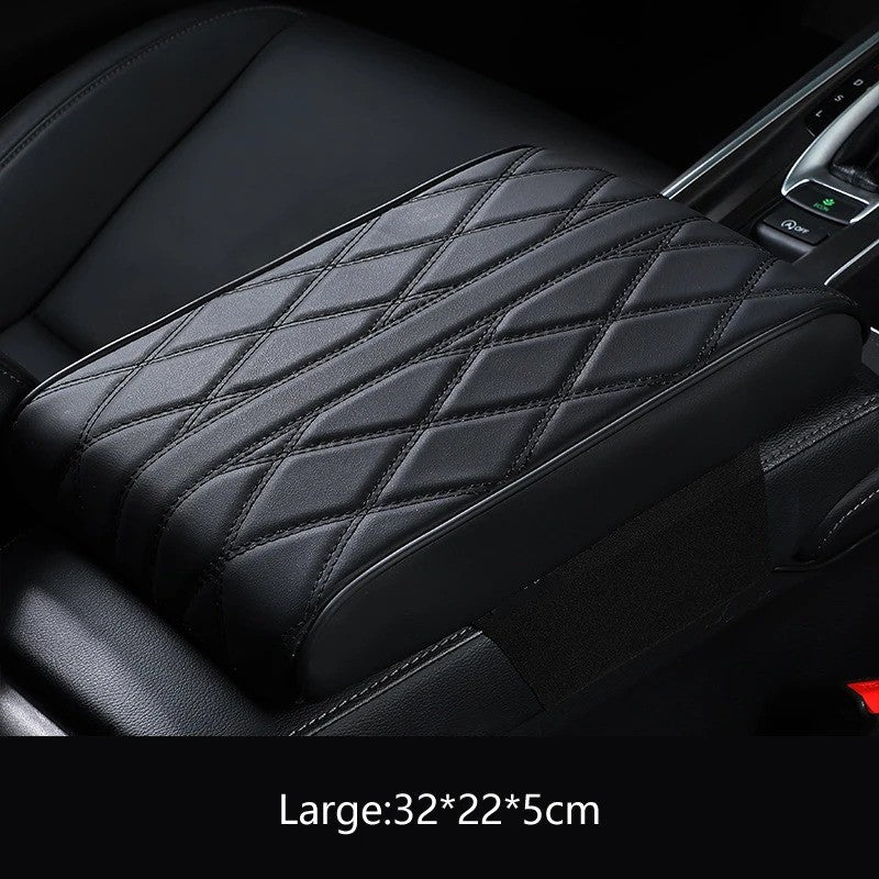 Universal Leather Memory Foam Car Armrest Height Pad – Protective Cushion for Auto Center Console Support
