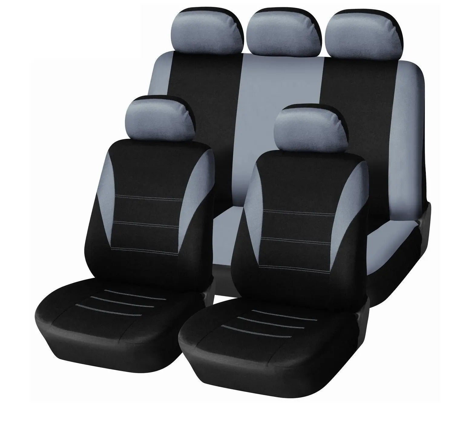 Universal Breathable Fabric Car Seat Covers Full Set - Four-Season Protection for Trucks, Vans, and SUVs - Delicate Leather