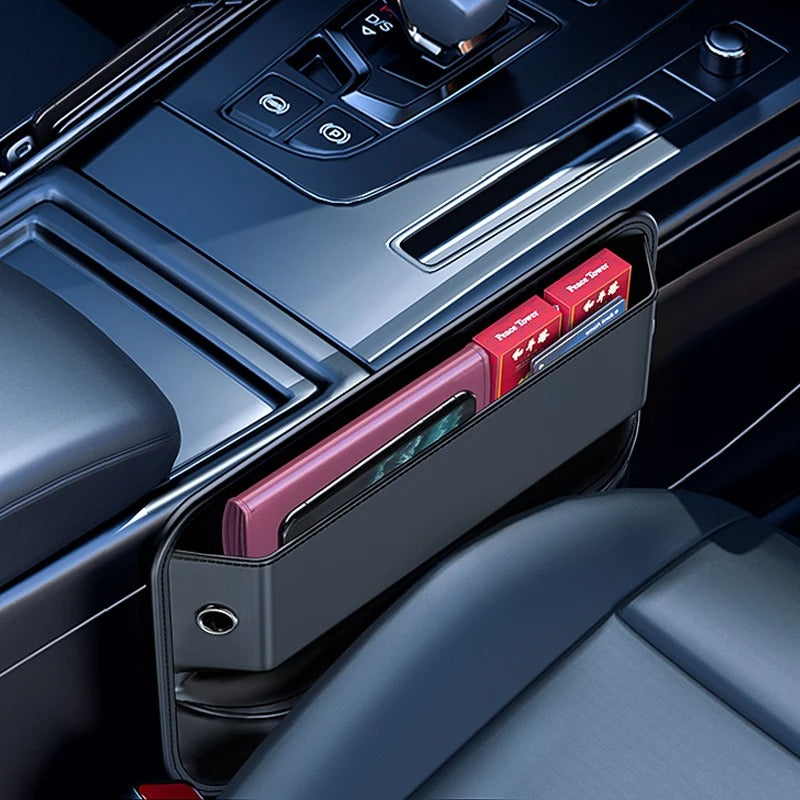 Car Slot Central Control Storage Box – Leather Seat Crevice Organizer - Delicate Leather