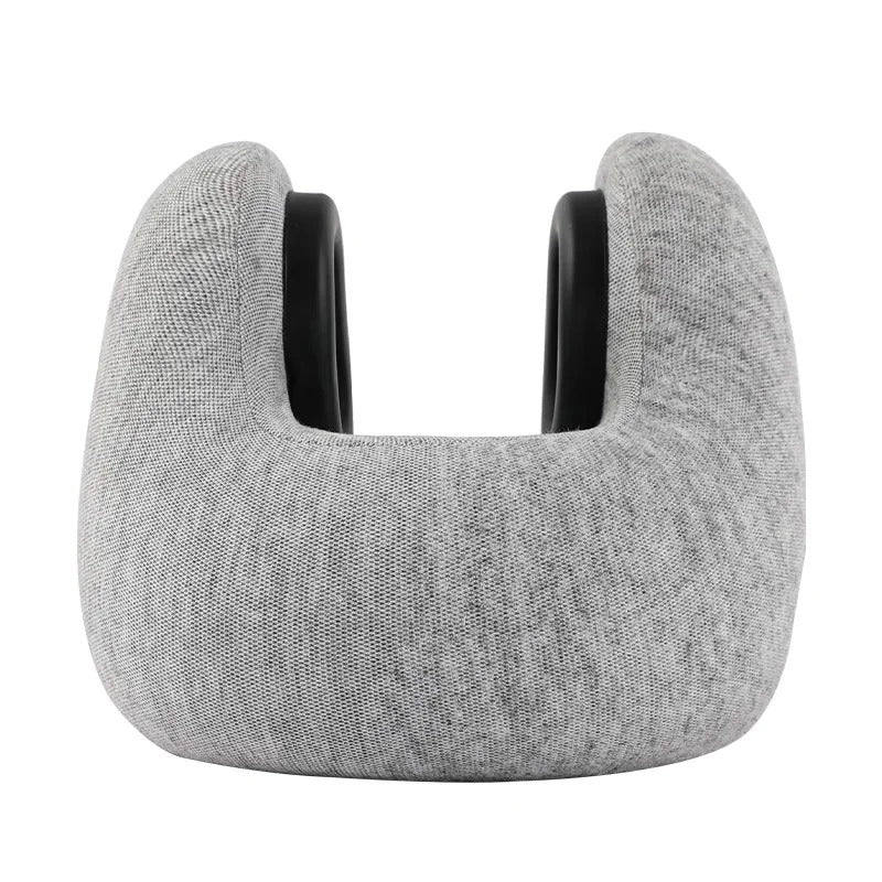 U-Shaped Memory Foam Travel Pillow – Neck Support for Airplane, Train, Office, and More - Delicate Leather