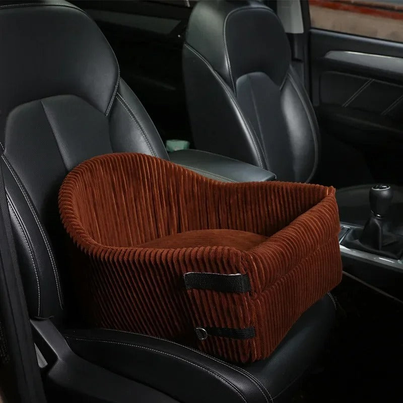 Comfortable Pet Car Seat Carrier Bag - Washable Travel Cushion for Dogs & Cats - Delicate Leather