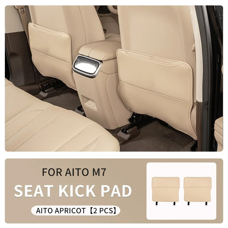 Seat Back Protector Kick Pad – For SERES AITO M7 Anti-Kick Mud & Dirt Pad with Storage - Delicate Leather