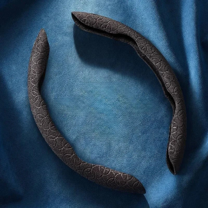 Suede Universal Car Steering Wheel Cover - Protect Your Steering Wheel,Car Decoration Accessories Anti Slip Steering Wheel Cover - Delicate Leather