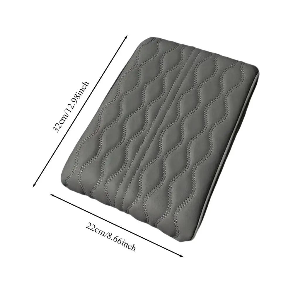 Car Armrest Cushion Cover – Waterproof PU Leather Armrest Pad with Memory Foam for Comfort and Protection - Delicate Leather