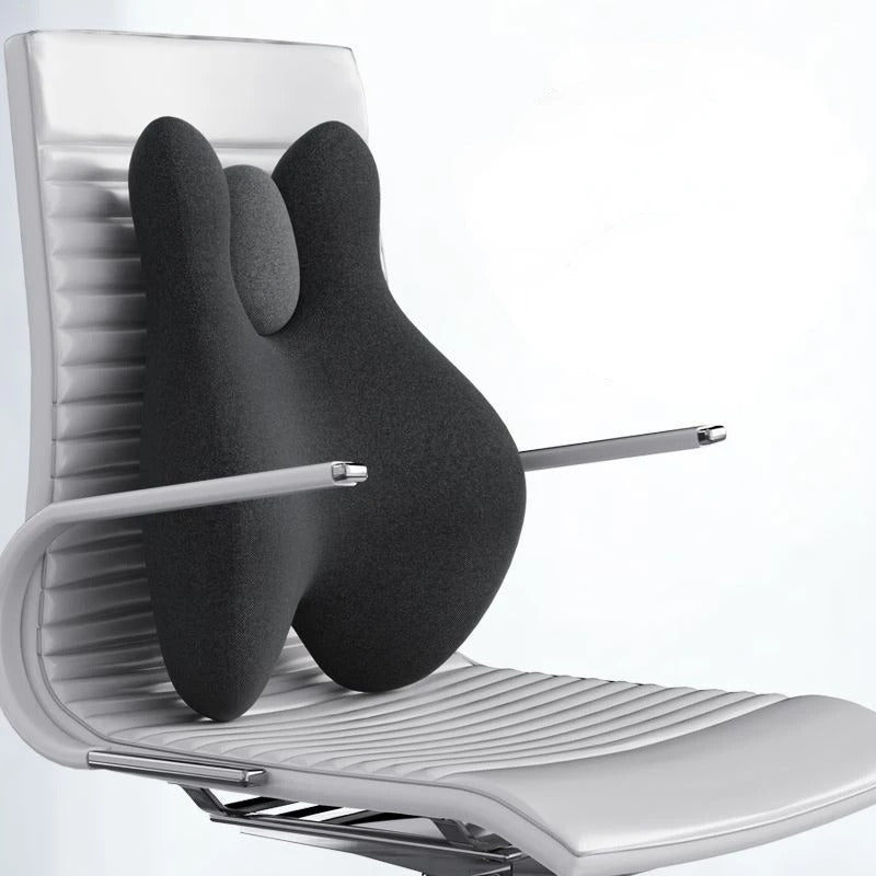 Ergonomic Lumbar Support Cushion – Office Chair Massage Backrest Pillow for Sedentary Comfort - Delicate Leather