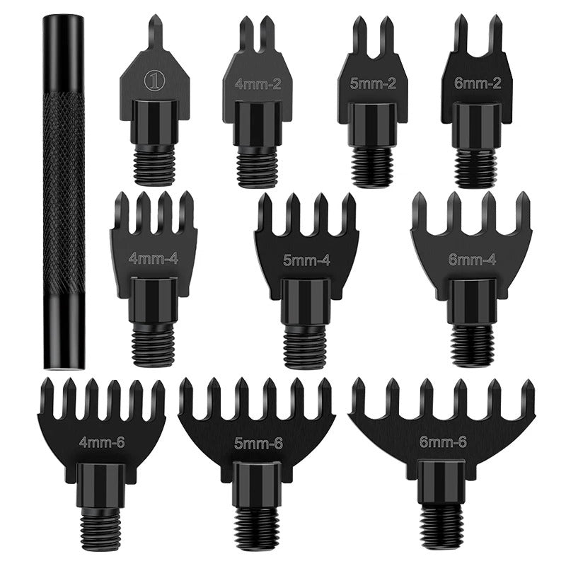 Leather Craft Tools Set – Groover, Cutting Knife, Hole Puncher, Edge Trimmer, and Polishing Tools - Delicate Leather