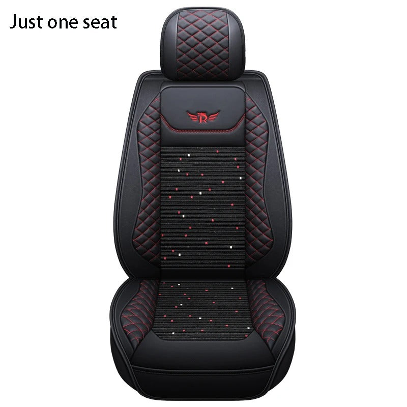 Universal Car Seat Cover for Toyota Models - Waterproof Artificial Leather for All Seasons - Delicate Leather