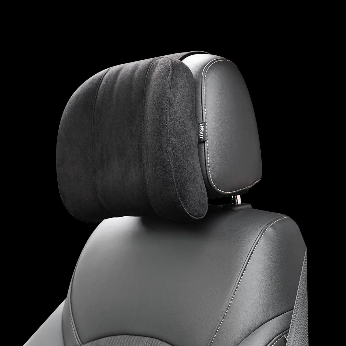 Car Headrest Pillow – Suede Fabric Memory Foam Neck Support for Comfort