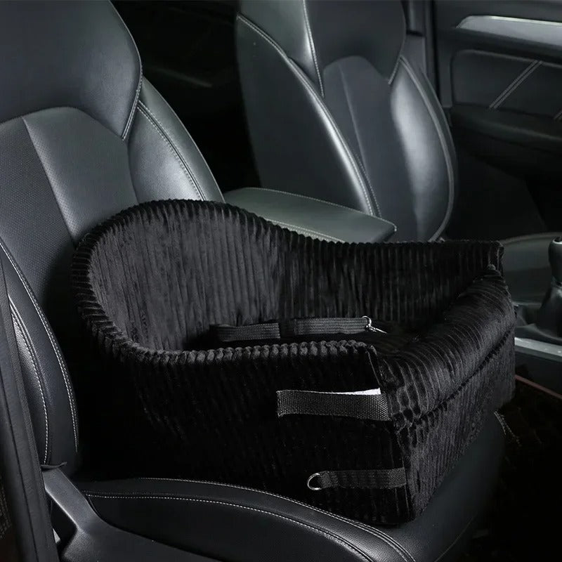 Portable Pet Car Seat – Washable Dog Travel Cushion and Bed for All Seasons - Delicate Leather