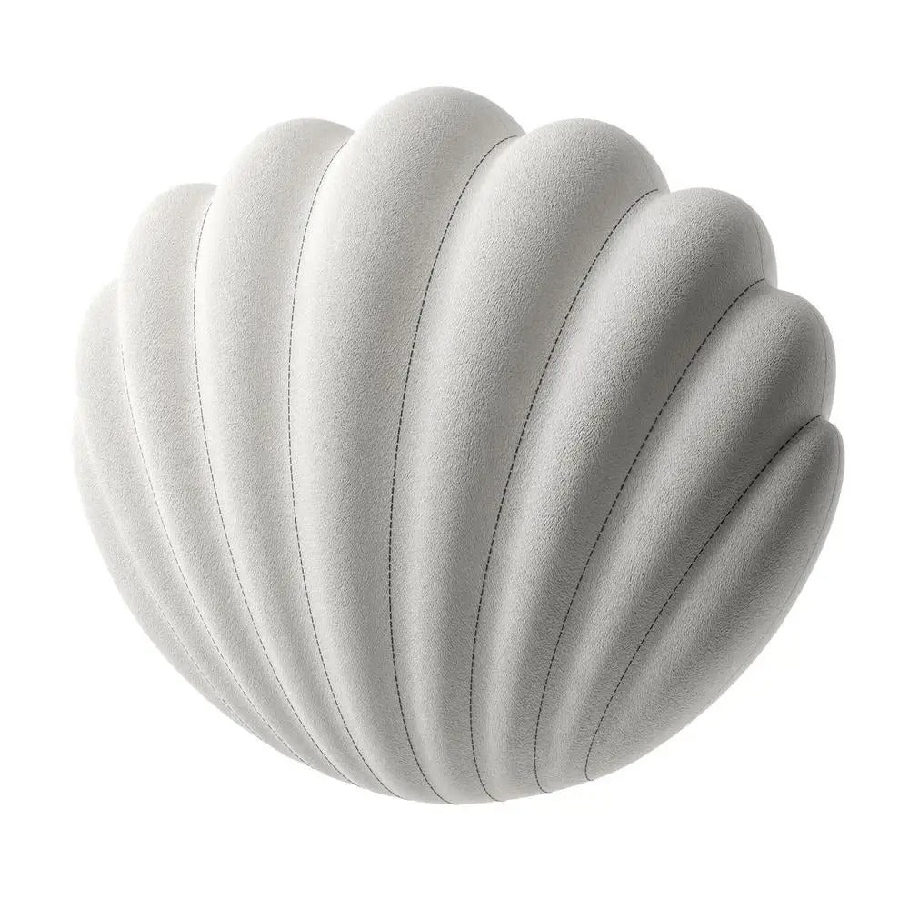 Seashell Shaped Decorative Car Seat Pillow – Soft Velvet Accent Throw Pillow