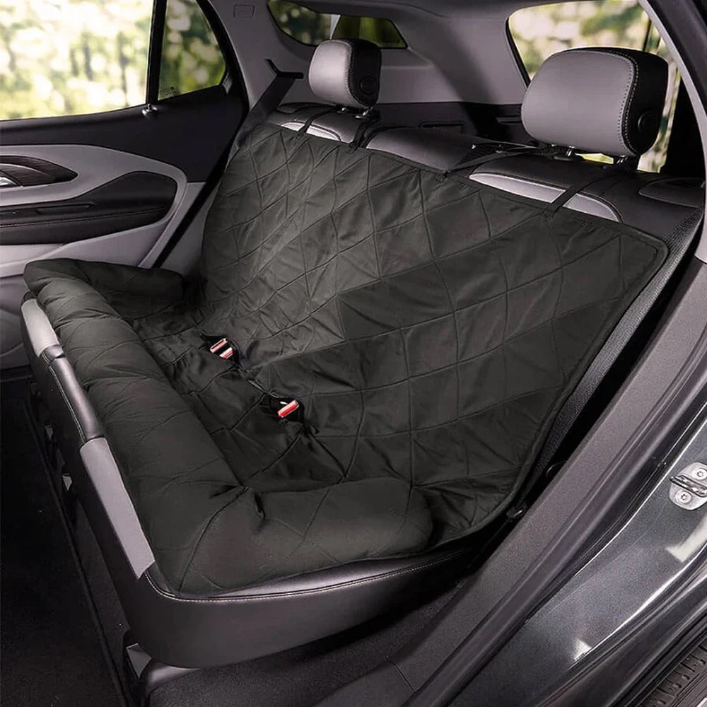 Waterproof Dog Car Seat Cover Pad - Anti-Scratch, Double-Sided Fabric Travel Protector - Delicate Leather