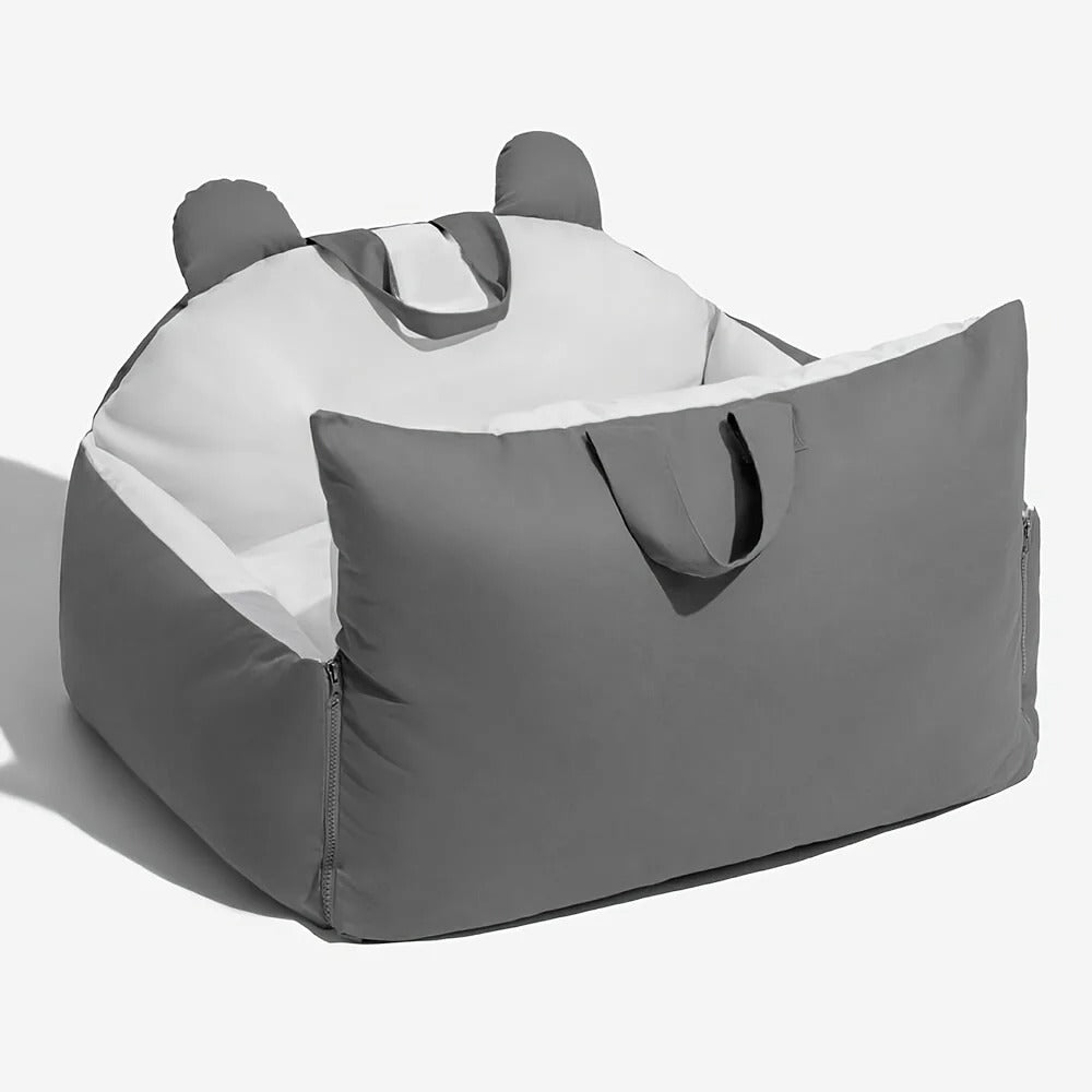 Portable Dog Car Seat & Puppy Bed - Adjustable Strap, Non-Slip, Travel & Home Use - Delicate Leather